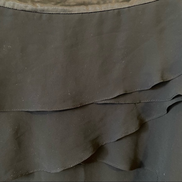 Mexx women’s black tiered sheer ruffle mini skirt - size 14 - Picture 7 of 13